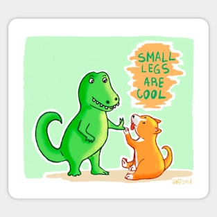 T-rex and Corgi Sticker